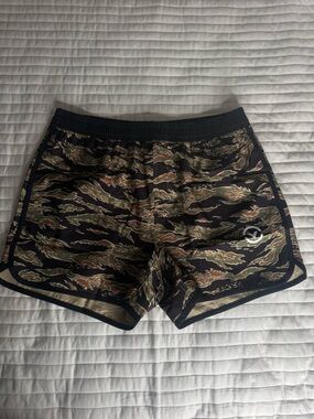 VIRUS Black and Tan Athletic Shorts with Tag
